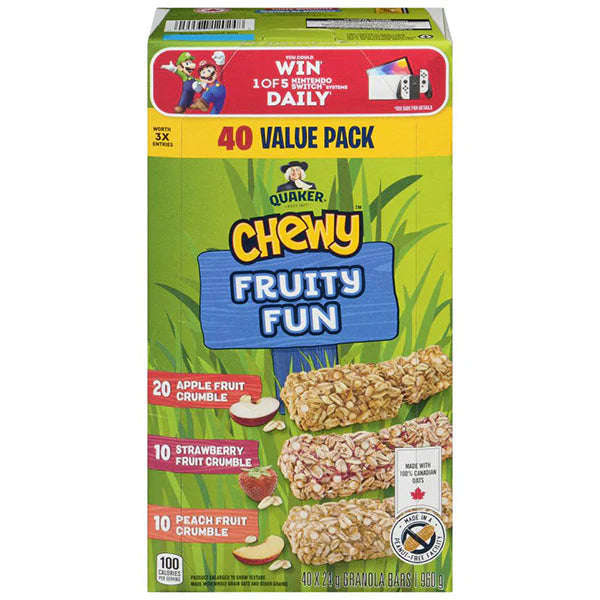 Quaker Chewy Bars Fruity Fun 40x24 g