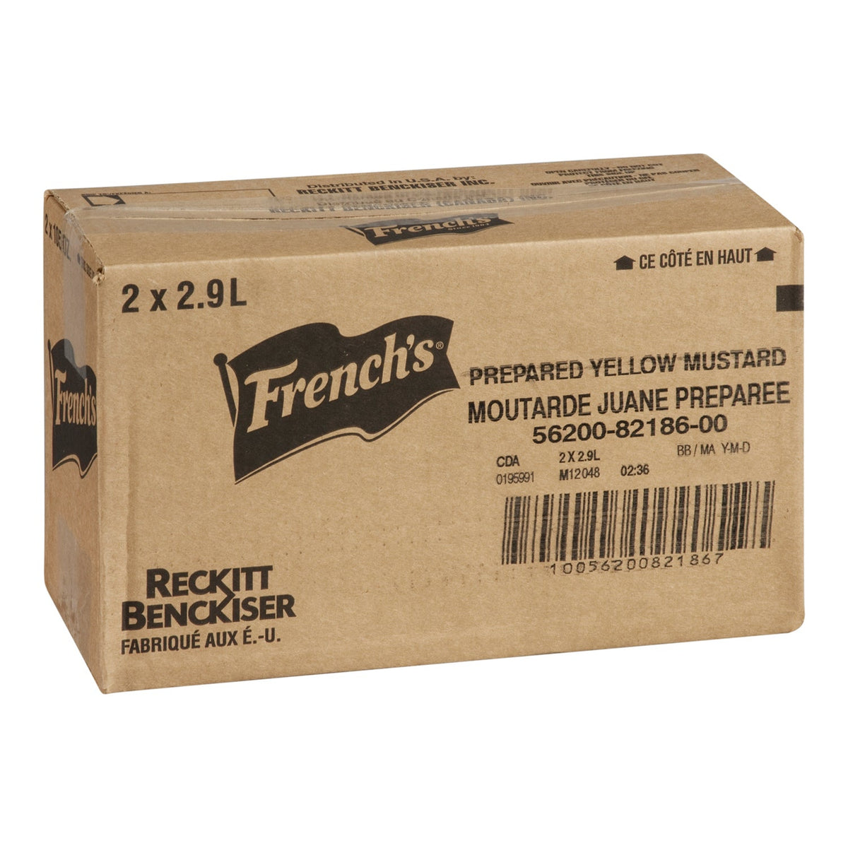 French's Yellow Mustard 2x2.9 L