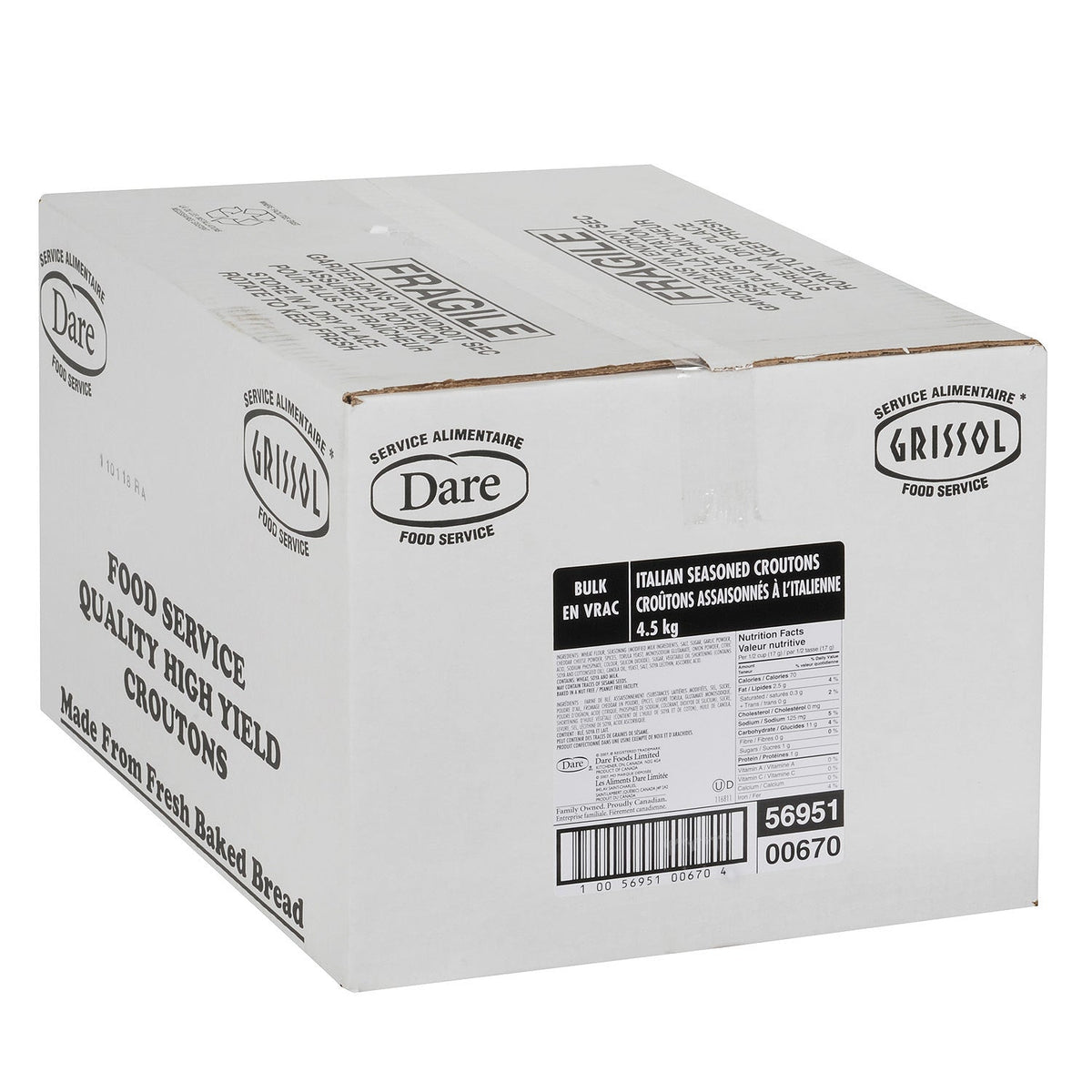 DARE Italian Seasoned Crouton 4.54 kg