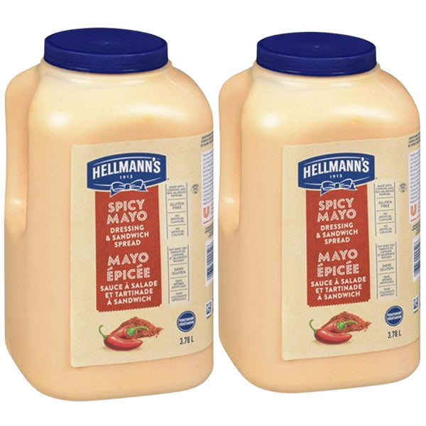 Hellmanns Spicy Mayo Dressing 2x3.78 L