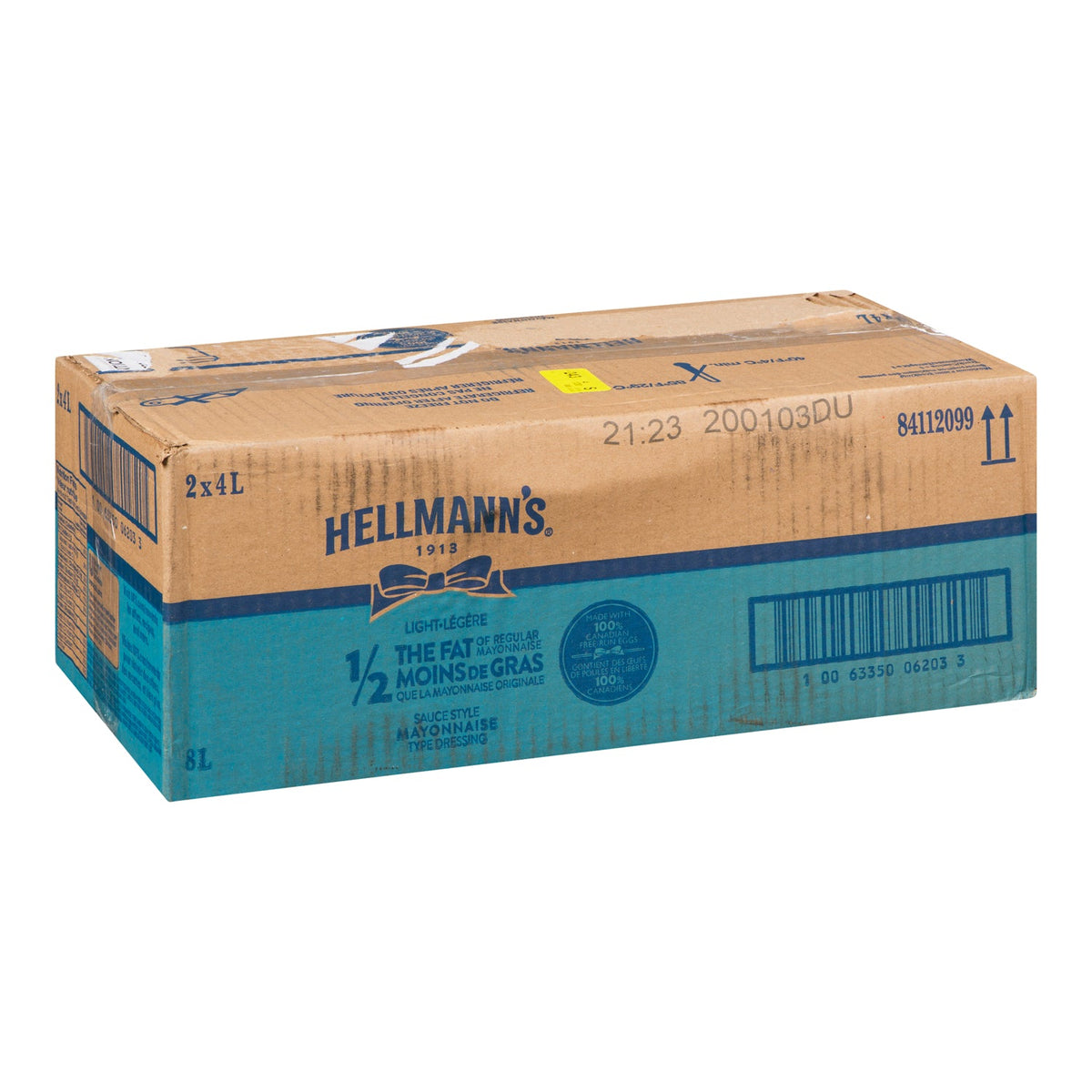 Hellmanns 1/2 the Fat Mayonnaise 2x4 L
