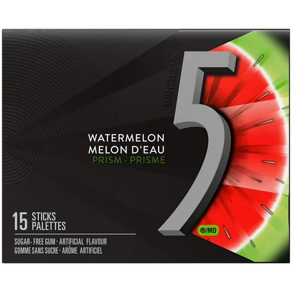5 Gum Prism Watermelon 10x15 ct