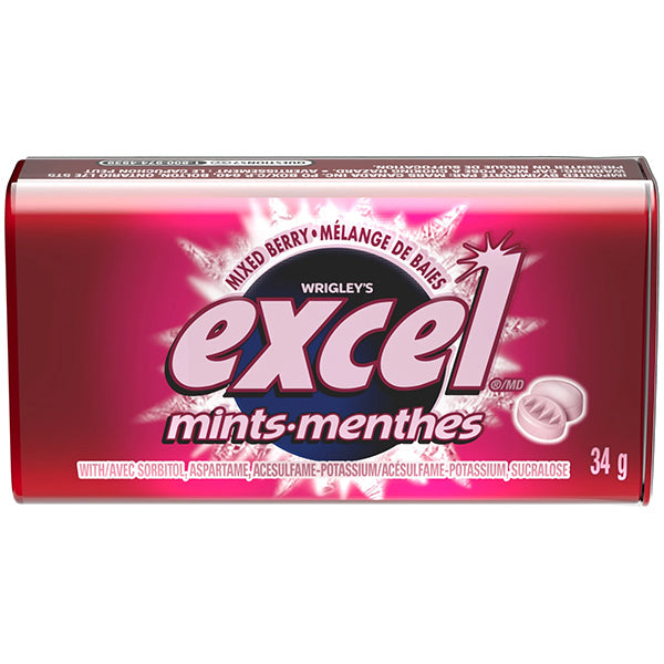 Excel Mints Mixed Berry 8x34 g