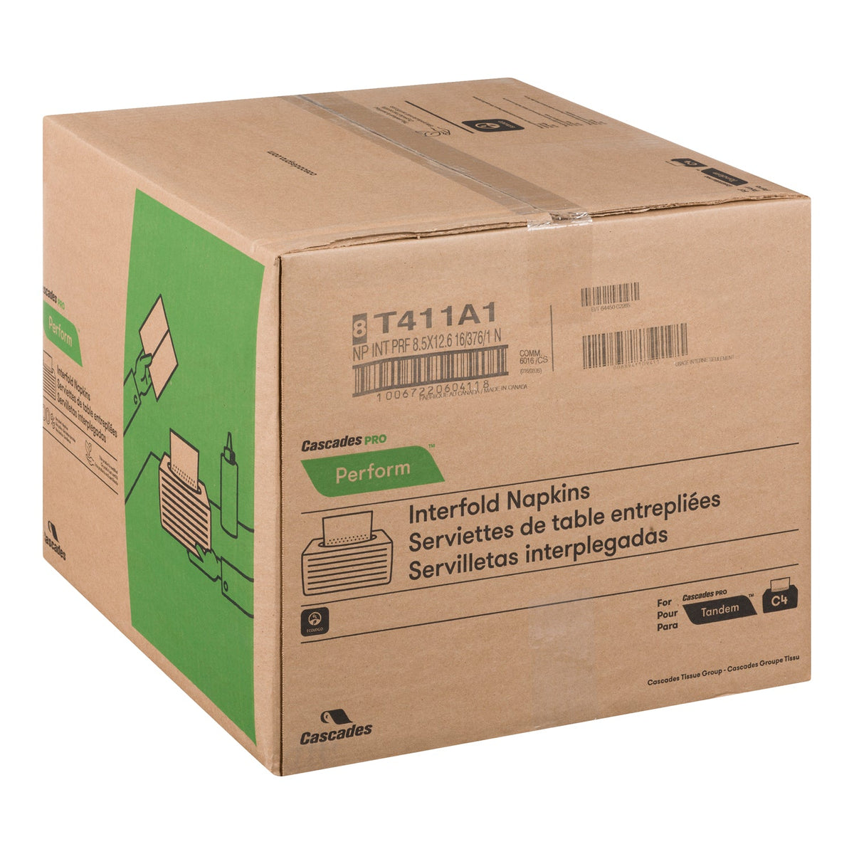 Cascade Interfold Napkins Moka 376 ct