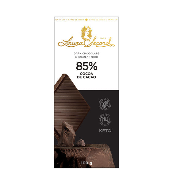 Laura Secord 85% Cocoa Extra Dark Chocolate Bar 100 g
