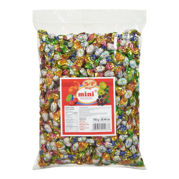 S&F Mini Fruit Flav Candies 5x750 g