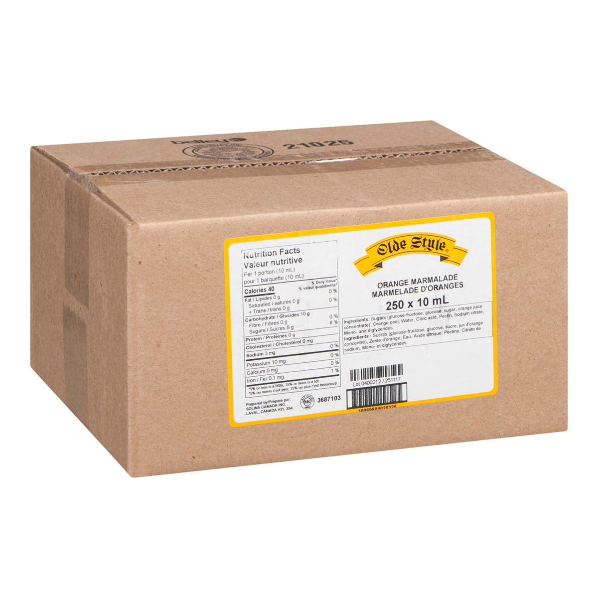 Olde Style Orange Marmalade Portions 10 mL