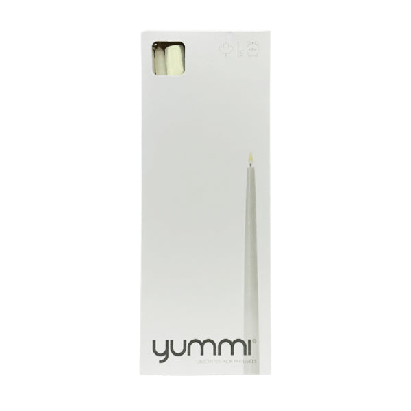 Yummi Taper Candles 12IN Ivory 12 ct