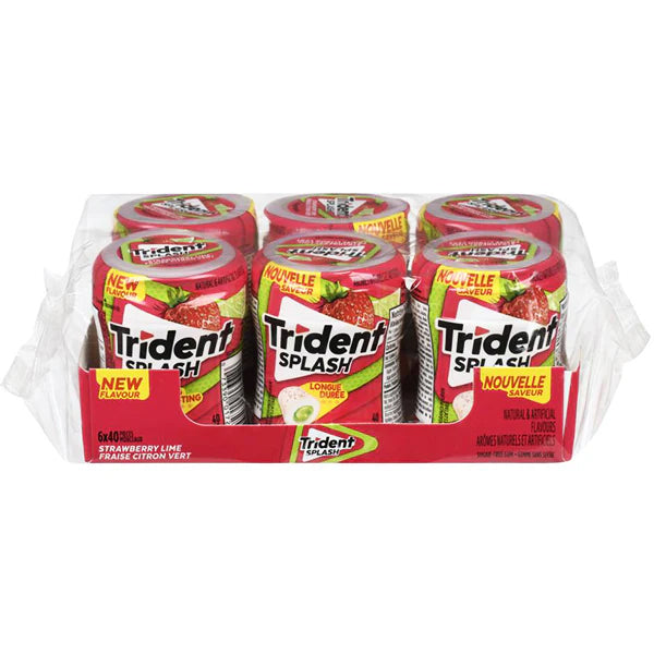 Trident Splash Strawberry & Lime Bottles 6x40 pc