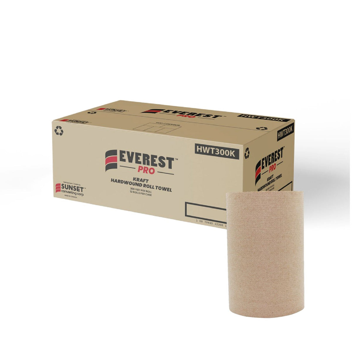 Everest Pro 300 Kraft Paper Towel Rolls 12 ct