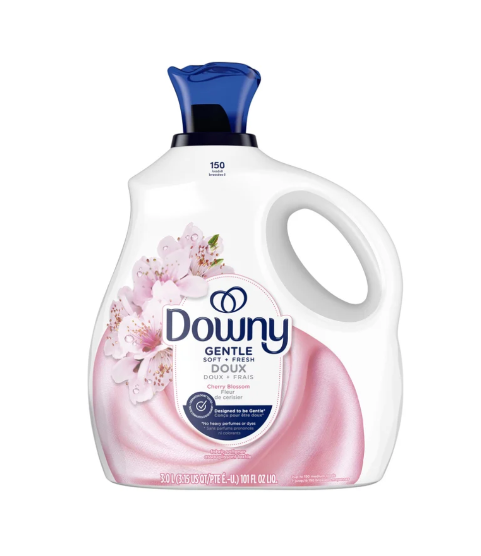 Downy Gentle Soft + Fresh Fabric Softener Liquid, Cherry Blossom Scent, 150 loads