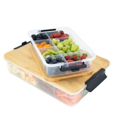 Sabatier Snacklebox Set with Bamboo Lid, 2-pieces