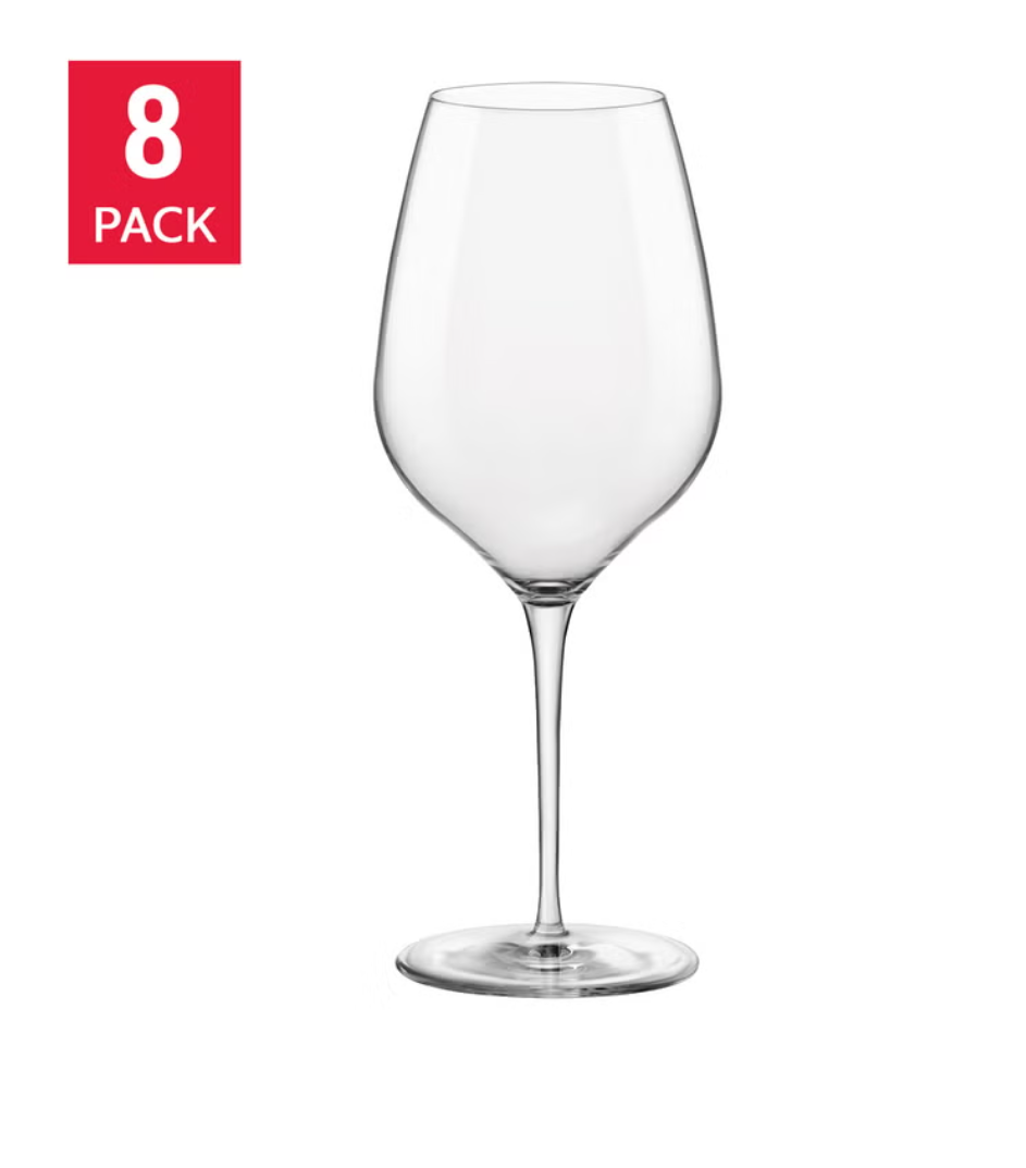 Bormioli Rocco Tre Sensi 632 mL (21.4 oz) Wine Glass Set, 8-pack