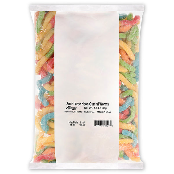 Albanese Worms Large Neon Sour 4x5 Lb
