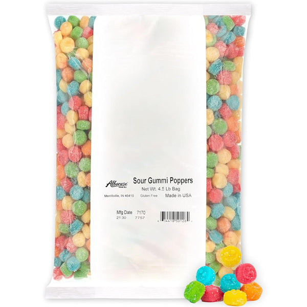 Albanese Sour Gummi Poppers 4x5 Lb