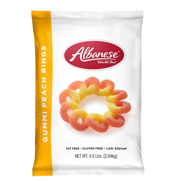 Albanese Peach Rings 4x5 Lb
