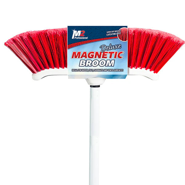 M2 Venus Large Indoor Curved Mag Broom 48in White Metal Handle