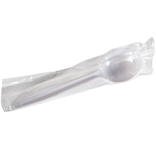 E2E White Soup Spoon Wrapped 500 ct
