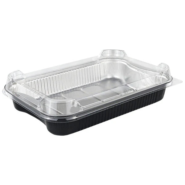 Talthi Aluminum Rect Container W/lid 1920 mL 10 ct
