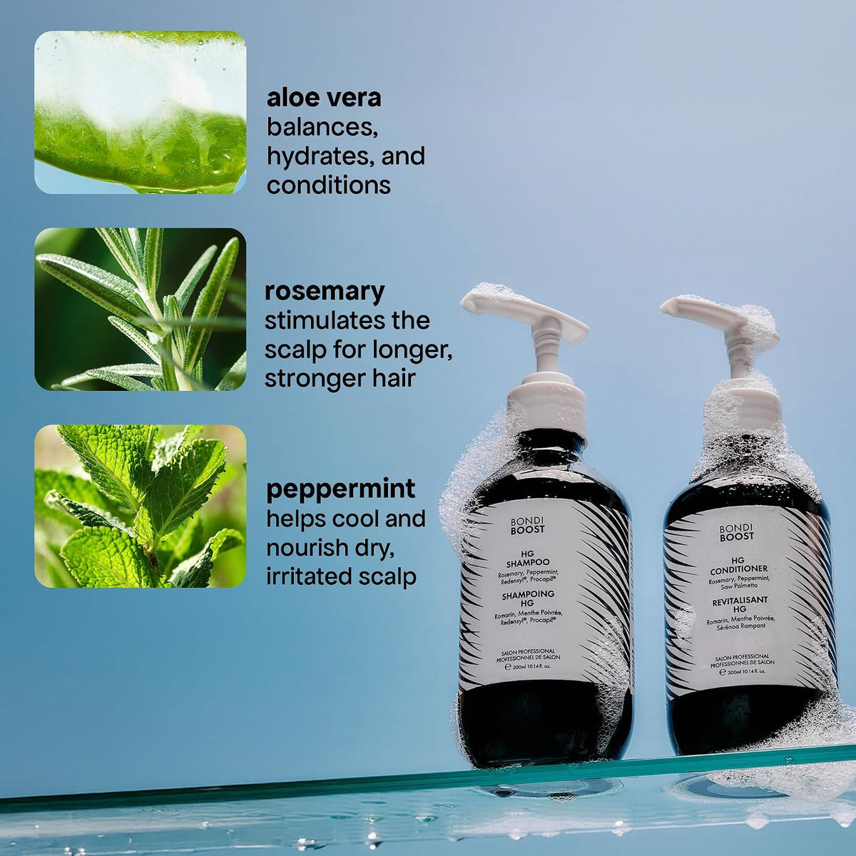 BONDIBOOST HG Anti-Thinning Shampoo & Conditioner Set, 16.9 fl oz Each