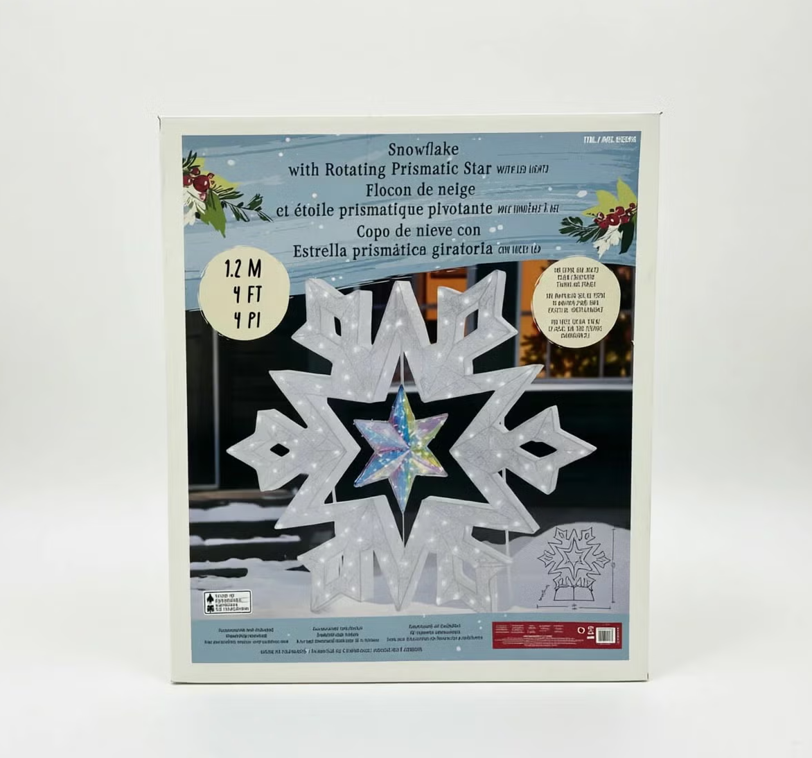 48 Inch Snowflake With Prismatic Star
