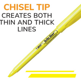 BIC HIGHLIGHTERS - CHISEL TIP 5PCS