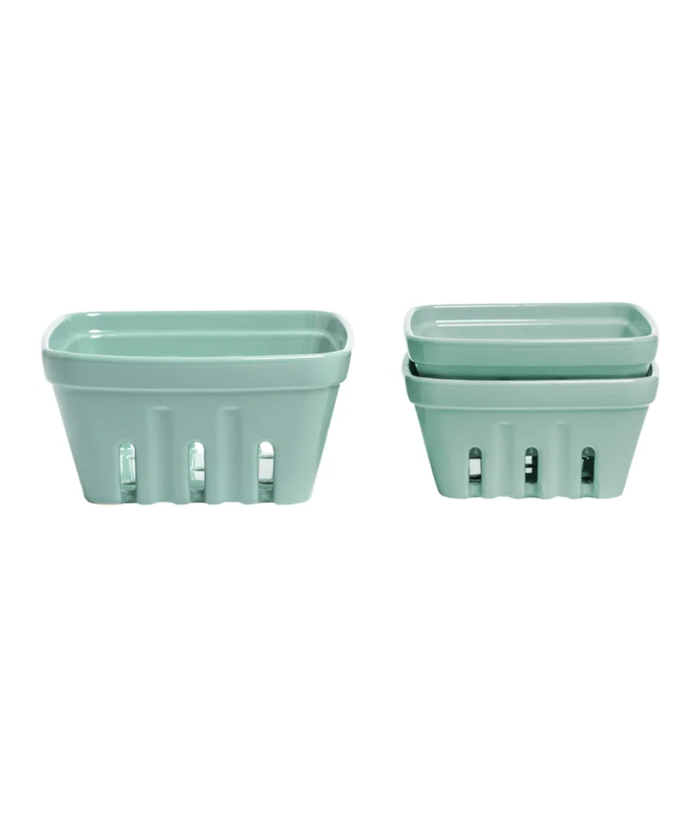 over&back Stoneware Basket Set, 3-pieces