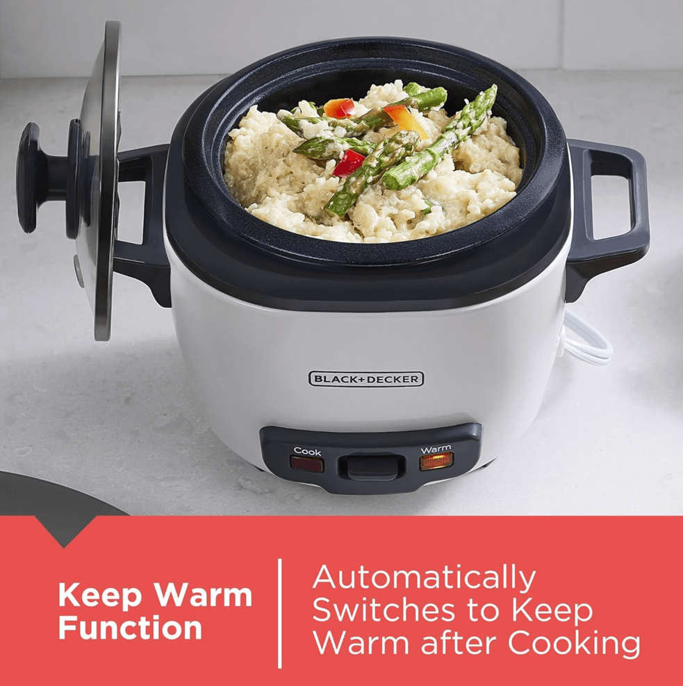 BLACK+DECKER 3-CUP RICE COOKER #RC503