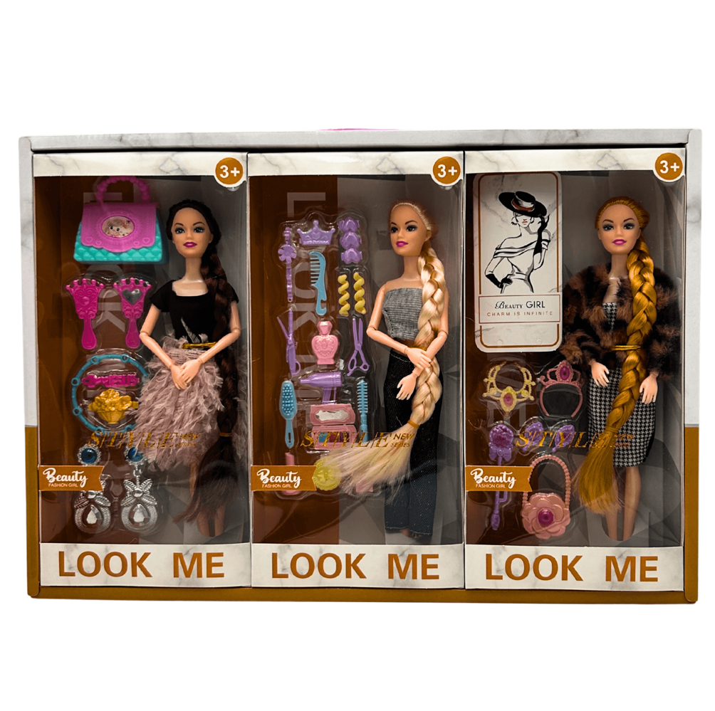 BEAUTY GIRL - FASHION DOLLS 3PCS
