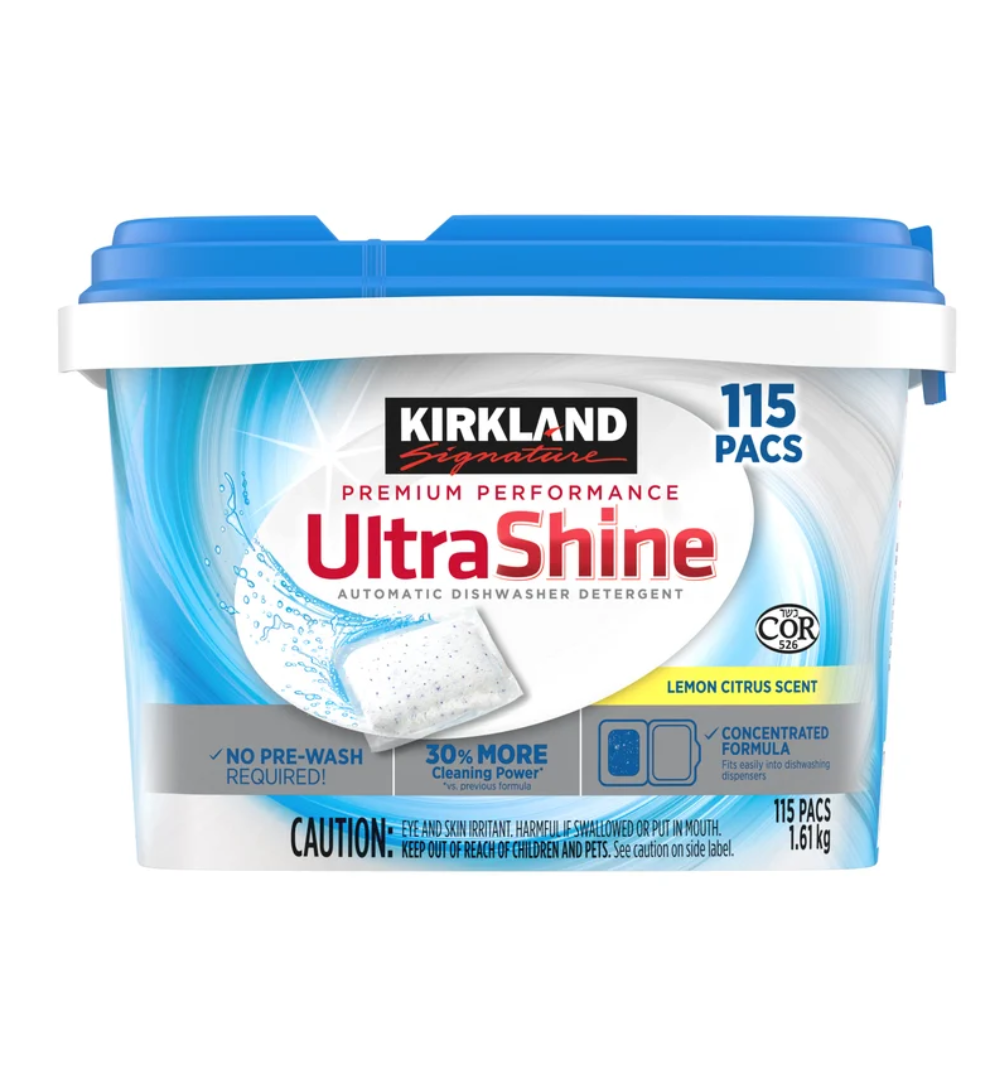 Kirkland Signature Premium Performance Ultra Shine Automatic Dishwasher Detergent 115 Count