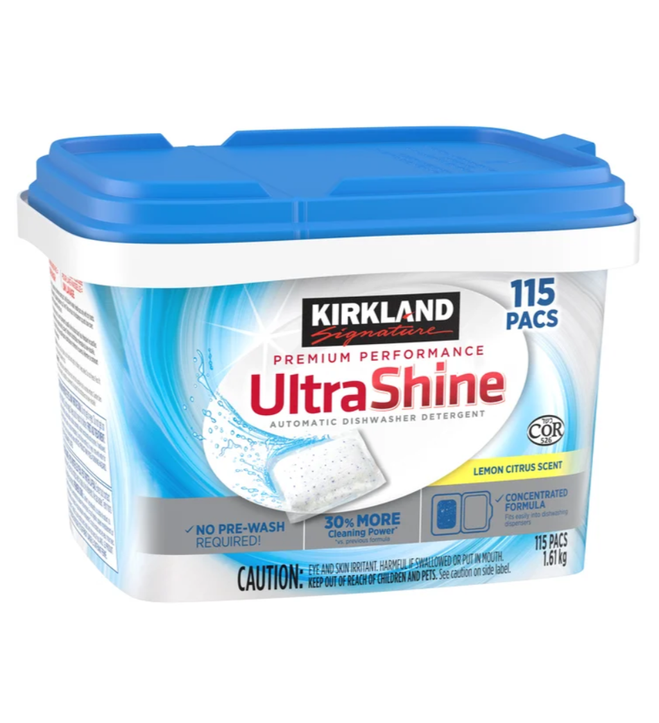 Kirkland Signature Premium Performance Ultra Shine Automatic Dishwasher Detergent 115 Count