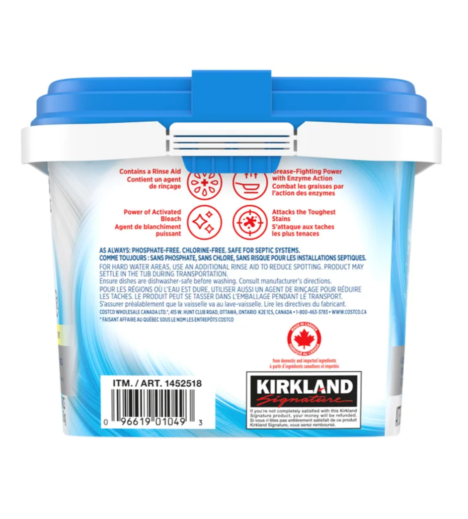 Kirkland Signature Premium Performance Ultra Shine Automatic Dishwasher Detergent 115 Count