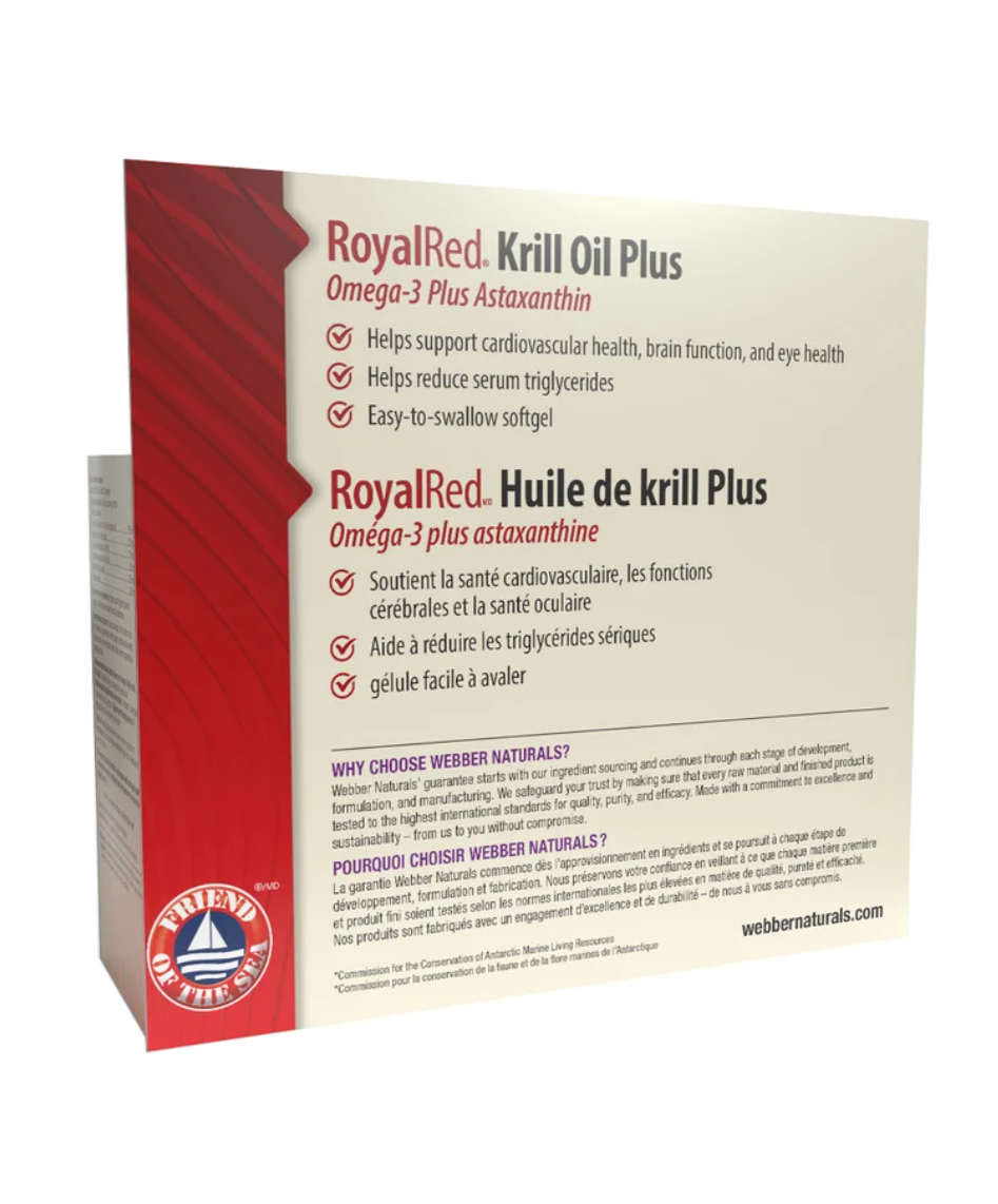webber naturals 750 mg Royal Red Krill Oil Plus with Astaxanthin, 120-count