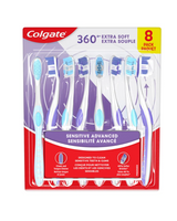 Colgate 360 Sensitive Advanced Gum Toothbrush Pack, 8-pack