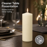 Yummi 3" x 8" Round Pillar Candles - 3 per Pack