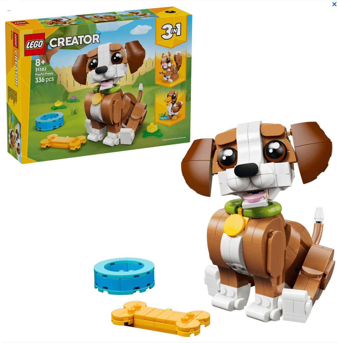 Lego , Cute Animals: Playful Puppy Dog