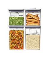 OXO SoftWorks 4-piece POP Container Set with Rice Measuring Cup & Scoop