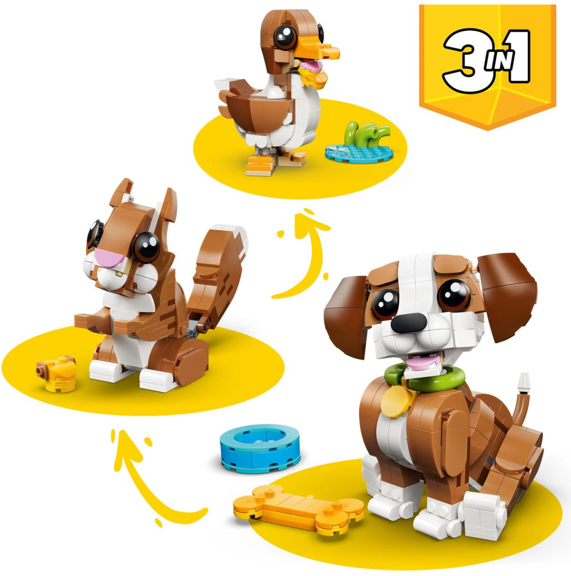 Lego , Cute Animals: Playful Puppy Dog