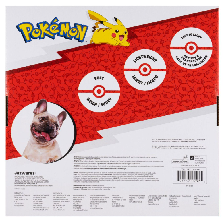 Pokémon , Squeaky Dog Toys, 3-count , Red