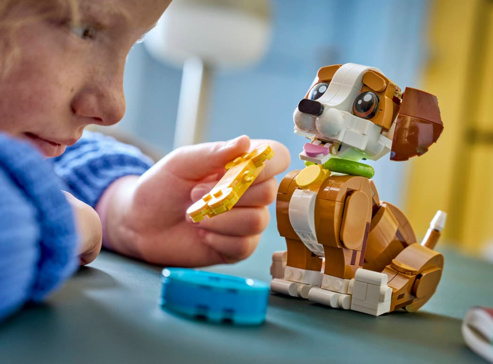 Lego , Cute Animals: Playful Puppy Dog