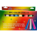 JUMBO CHALK 4"x1" 8PCS