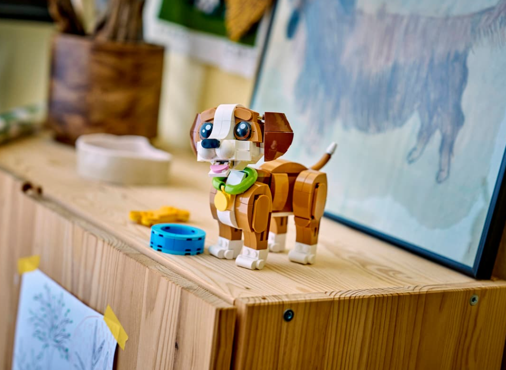 Lego , Cute Animals: Playful Puppy Dog