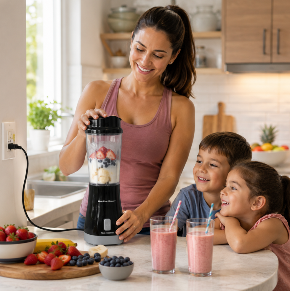 HAMILTON BEACH PERSONAL BLENDER WITH TRAVEL LID #51109CR