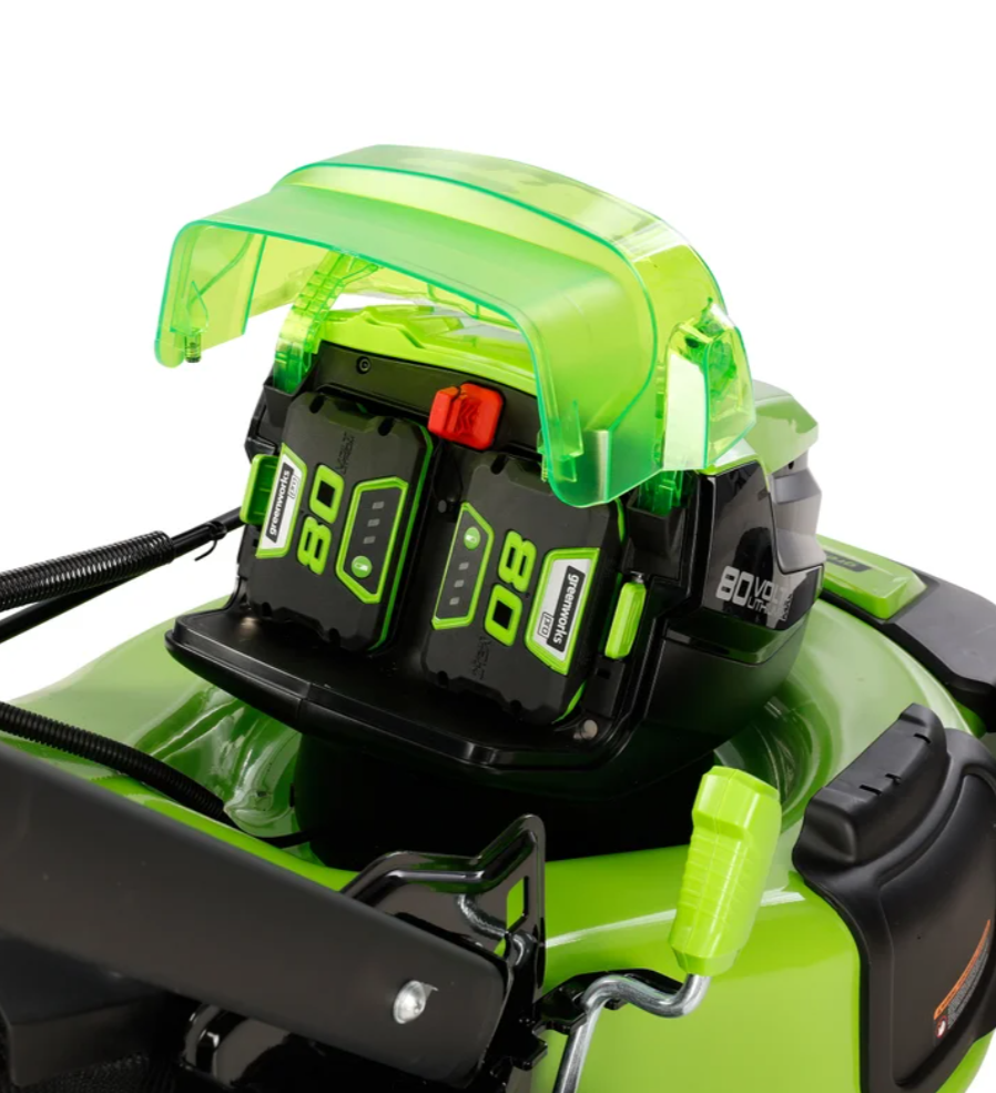 Greenworks 80V 21" Self-Propelled Lawn Mower with 1 Extra Blade, 2.0 AH + 4.0 AH Battery and Charger Included