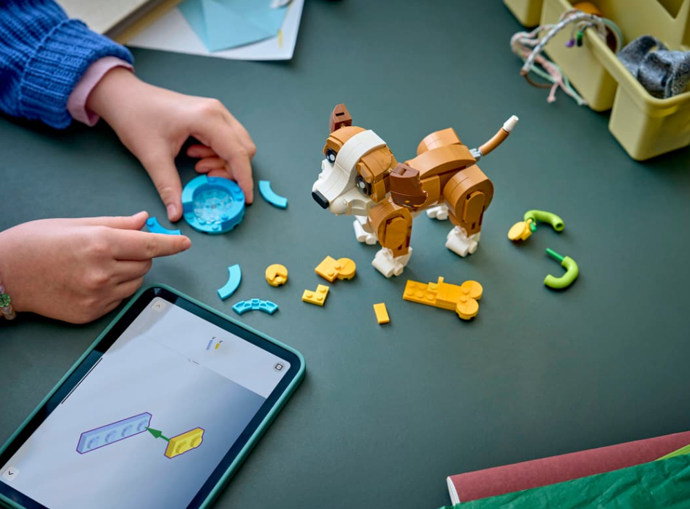 Lego , Cute Animals: Playful Puppy Dog