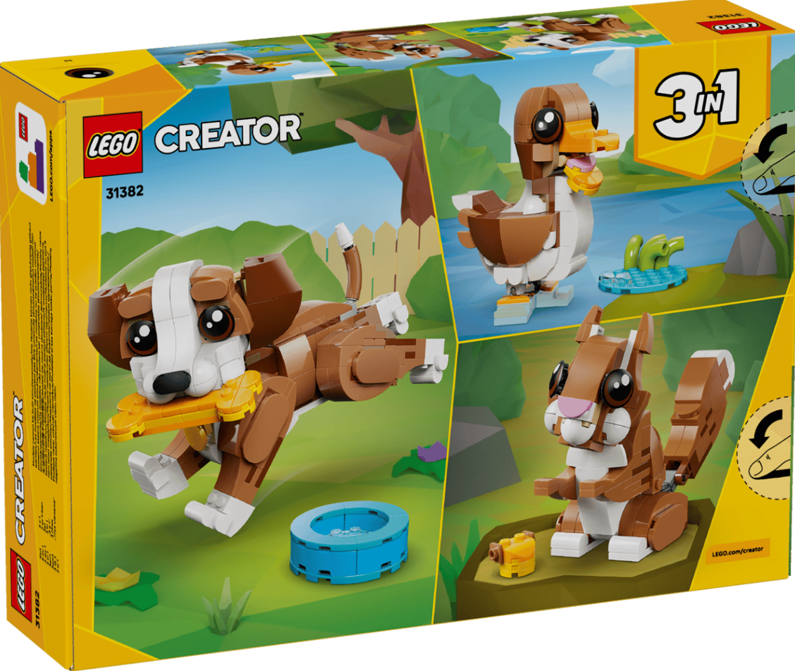 Lego , Cute Animals: Playful Puppy Dog
