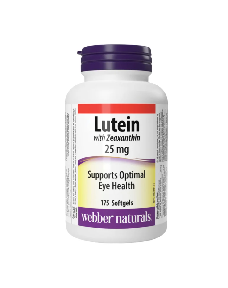 webber naturals Lutein 25 mg with 5mg of Zeaxanthin - 175 softgels
