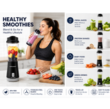 HAMILTON BEACH PERSONAL BLENDER WITH TRAVEL LID #51109CR