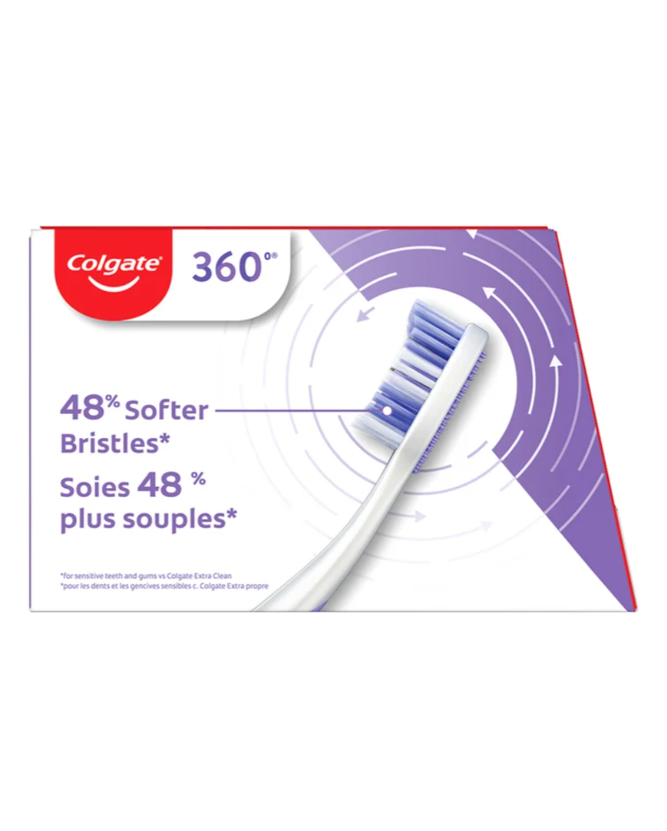 Colgate 360 Sensitive Advanced Gum Toothbrush Pack, 8-pack