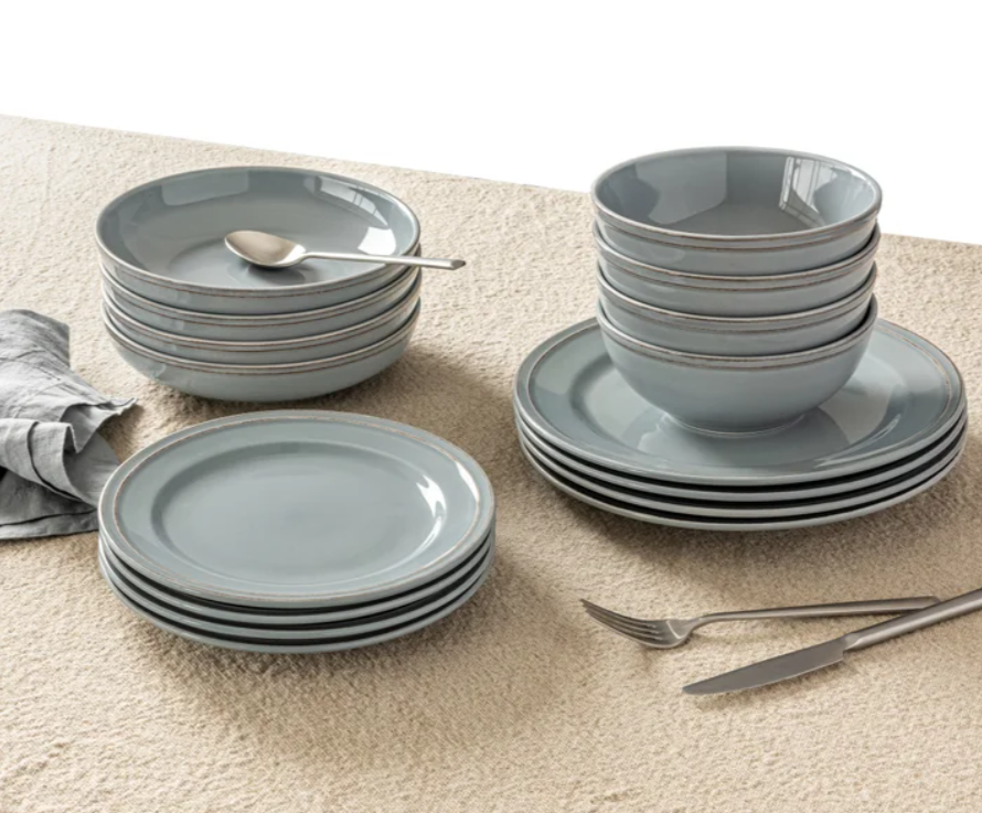 over&back Stoneware Dinnerware Set, 16-pieces